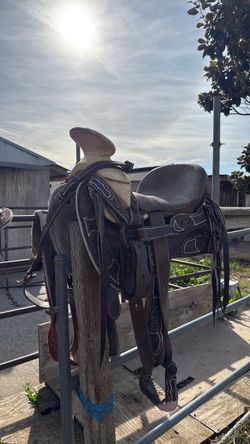 Western Leather Horse Saddle