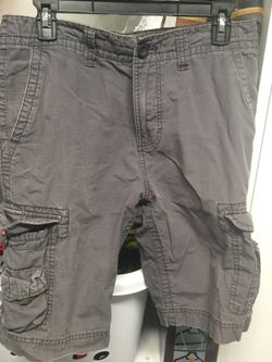 Grey cargo shorts