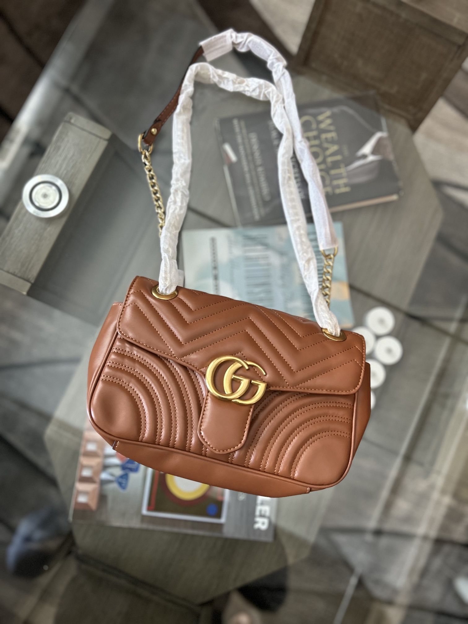 Gucci GG Marmont Medium Shoulder Bag - Brown