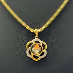 Jewelry 18k solid yellow gold natural diamond Pendant charm