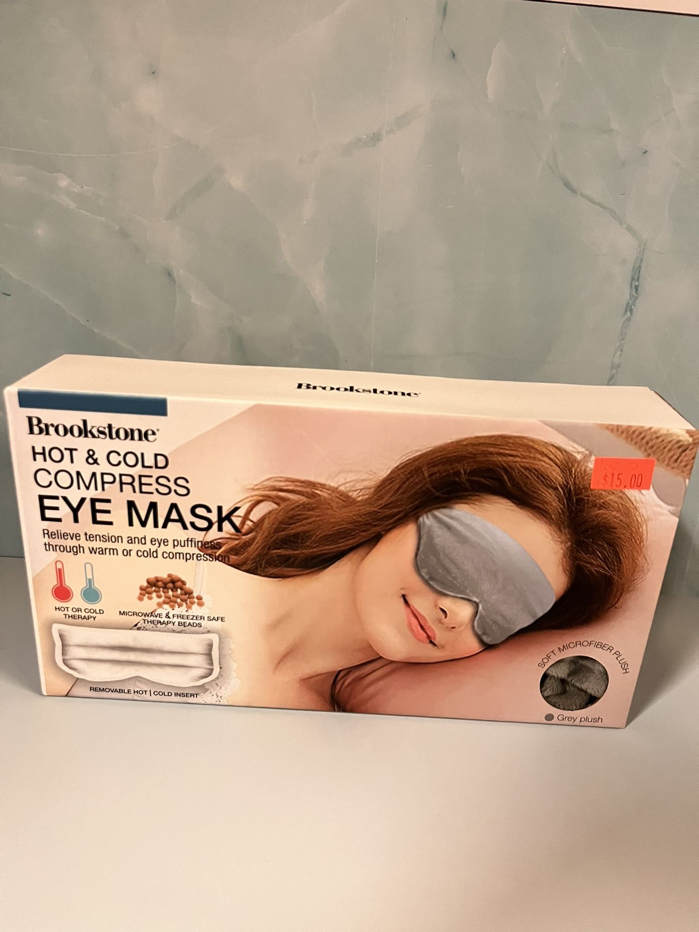 Brookstone Hot & Cold Compress Eye Mask ( Grey)