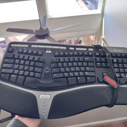 Microsoft ergonomic usb keyboard.