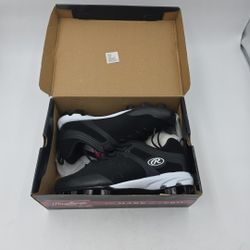 Rawlings Respect Mens Size 9 Baseball Cleats Black/White  NEW