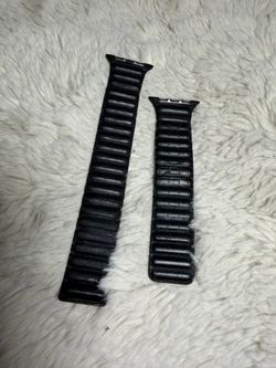 Apple Midnight leather link band for 42mm/44/45/49 mm medium/large