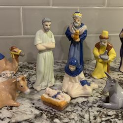Nativity Set and Christmas Children Ornaments - $75 (Gilbert)