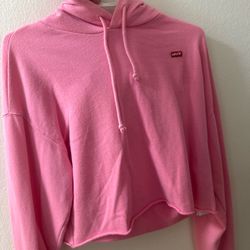 Pink Levi’s long sleeve pullover hoodie