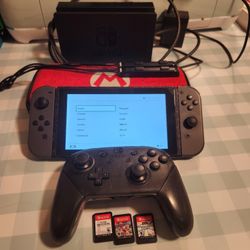 Nintendo Switch With Accessories 