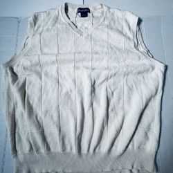 Pre Owned Fair Last Photo Minor Pulled String Arnold Palmer  Golf Vest  Knit  Ivory Cream  Men  Size Large