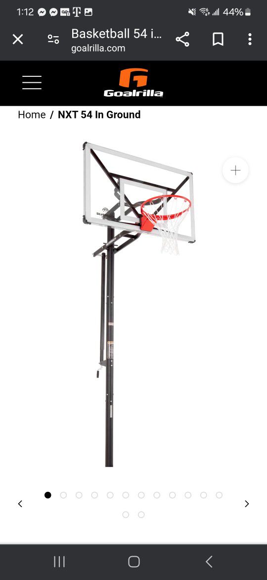 Silverback 54" in ground basketball  hoop complete new inground
500$ cash no tax 
Pick up Mesa Alma School and University 