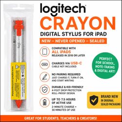 Logitech Crayon Digital Stylus for iPad – NEW (Sealed)