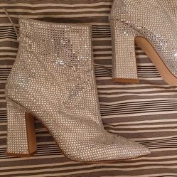 Rhinestoned Boots 