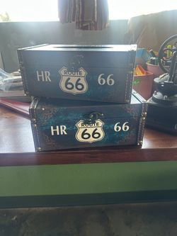 Two Route 66 Glove or Kleenex Dispensers