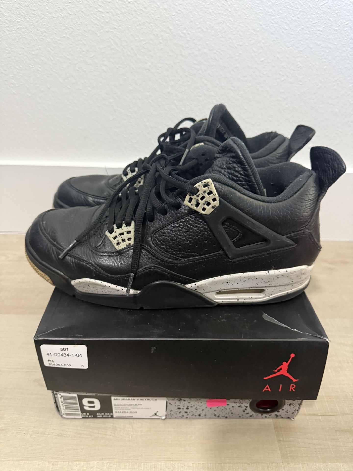 Air Jordan 4 Retro LS Oreo 2015 Sz 9