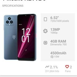 T-Mobile REVVL6  5G 64GB 4GB RAM 