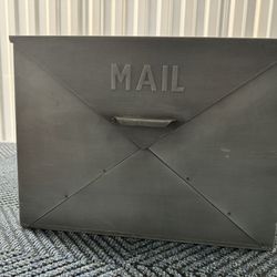Grey Metal Vintage Mailbox