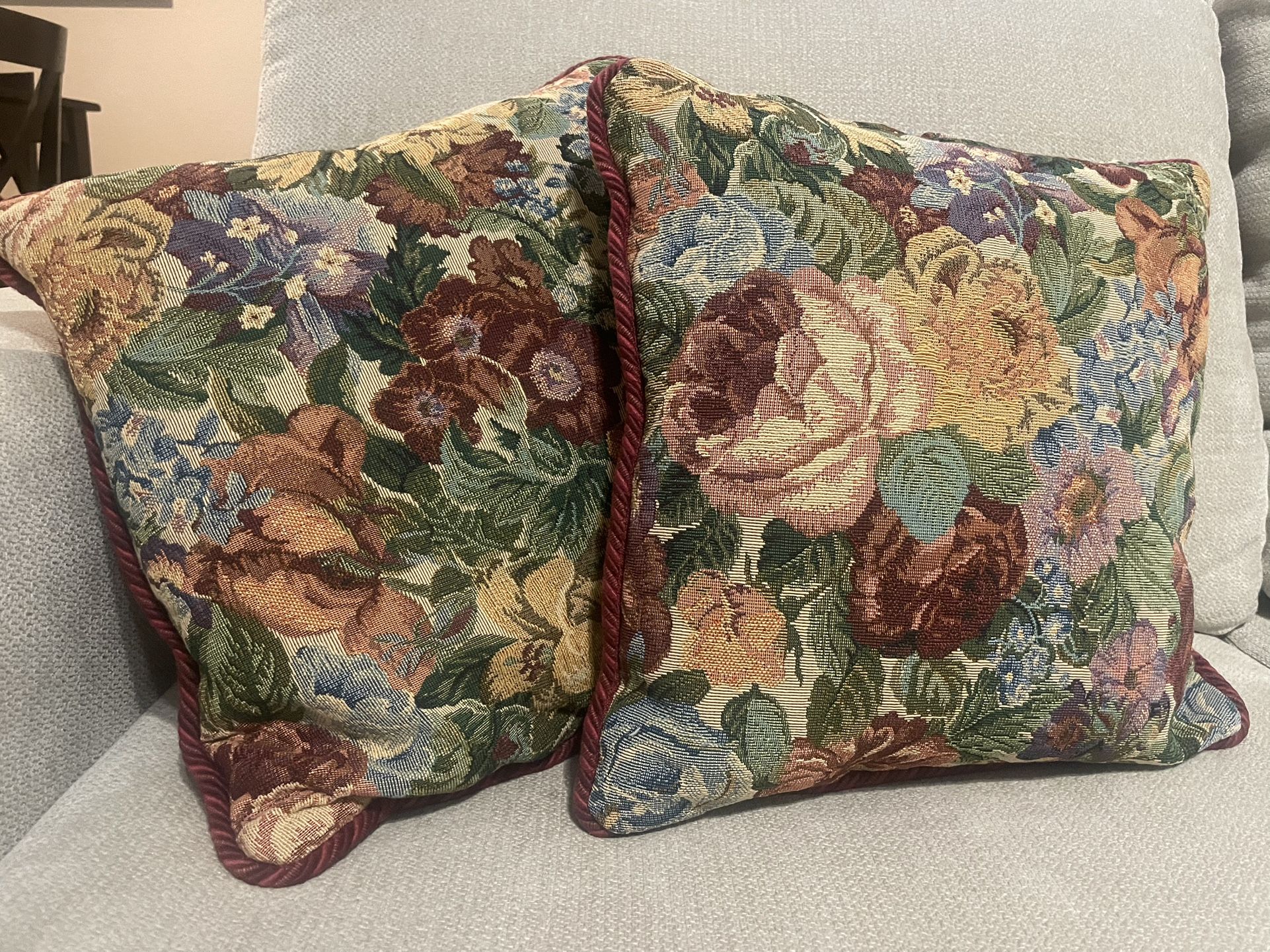 Vintage Floral Laura Ashley Throw Pillows