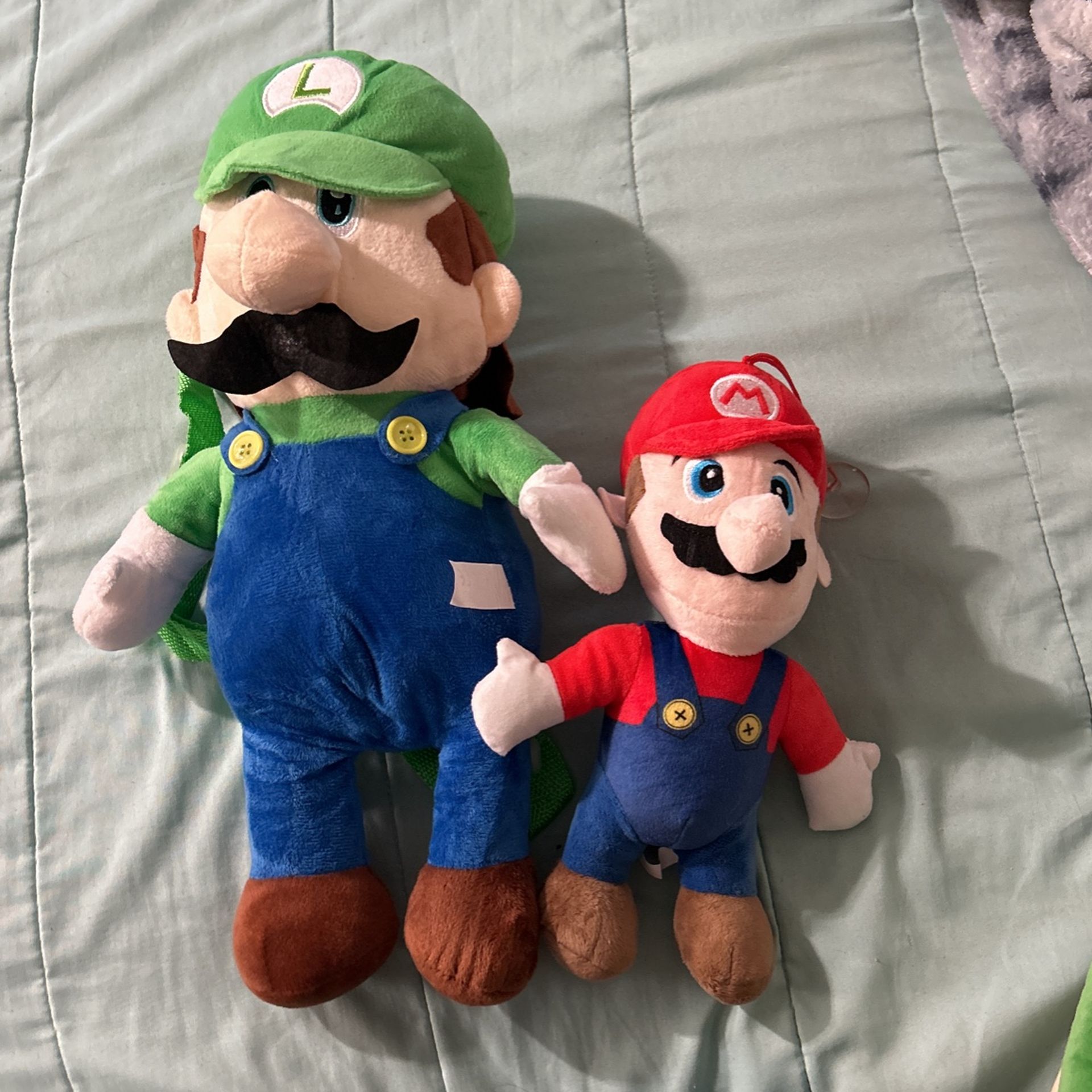 Luigi And Mario Plushies