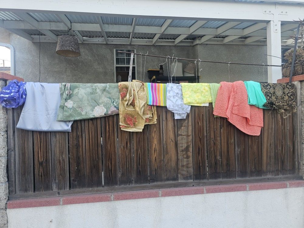 Assorted Sewing material/ variety of fabrics in different sizes