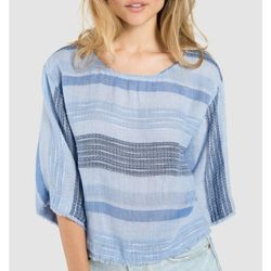 Cloth And Stone Bella Dahl 3/4 Sleeve Top Linen