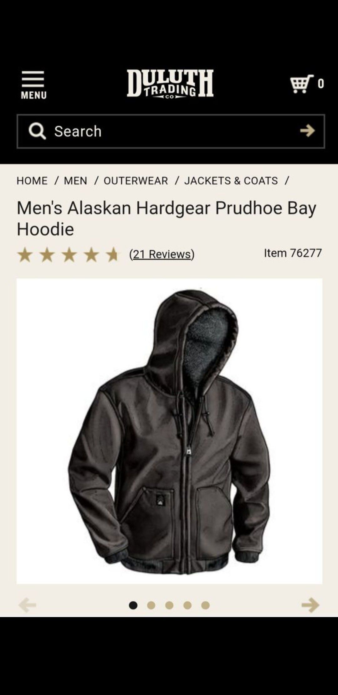 Duluth Trading Co. Alaskan Hardgear Prudhoe Bay Hoodie