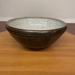 Oversized Studio Pottery Earth Tone Bowl - Many More Items In Stock!