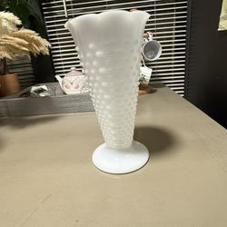 Milk Glass Flower vase 