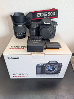 Canon EOS 90D DSLR Camera + 18-55mm Lens + Charger + Box – Tested