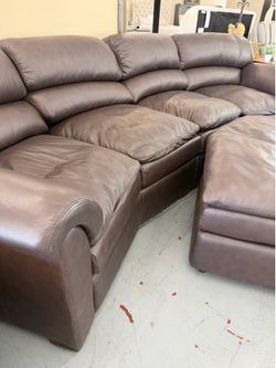 Real Leather Sectionals with Ottoman!!!