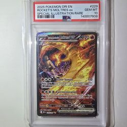 Destined Rivals Rocket's Moltres Ex #229 PSA 10 Special Illus. Rare