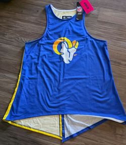 *Brand New* Womens Ladies Juniors Los Angeles LA Rams Tie Breaker Sleeveless Tank Top sz Large LG