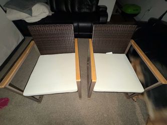 Two wooden chairs