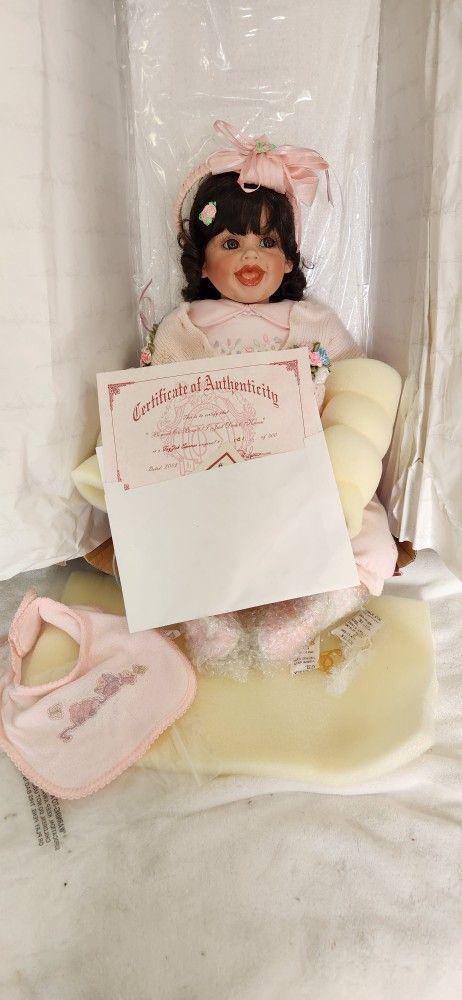 Fayzah Spanos Doll Bonnet Or Bow In Original Box
