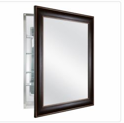 Framed Recessed Medicine Cabinet with Mirror