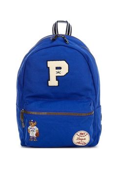Polo Ralph Lauren Varsity Bear Backpack, Collegiate Blue - NWT