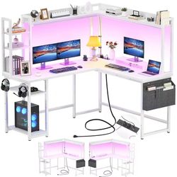 ❤️L Shaped Desk with Power Outlet