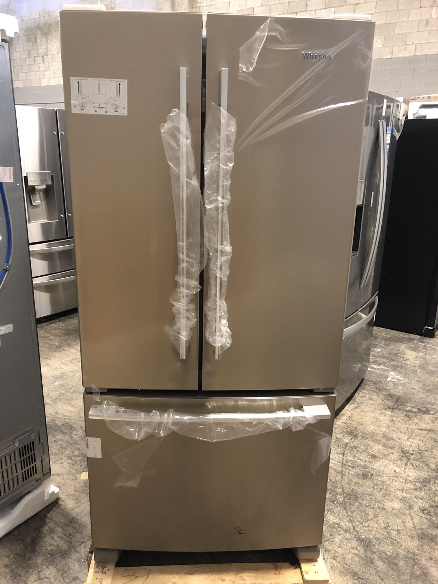 Whirlpool 22 cu.ft. French Door Refrigerator in Sunset Bronze EZ Financing Available