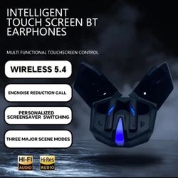 1 Pair Wireless In-Ear Headphones with Active Noise Cancellation, Touch Control, Type-C Charging, 300mAh Rechargeable Battery, Non-Waterproof, Emergen