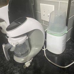 Baby food processor along with the warmer