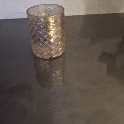 Light PINK Mercury Glass Vase/Candle Holder