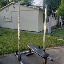Weight rack and bench