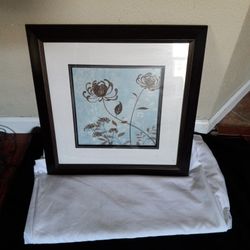 Soft Baby Blue Flower Inspired Artwork 