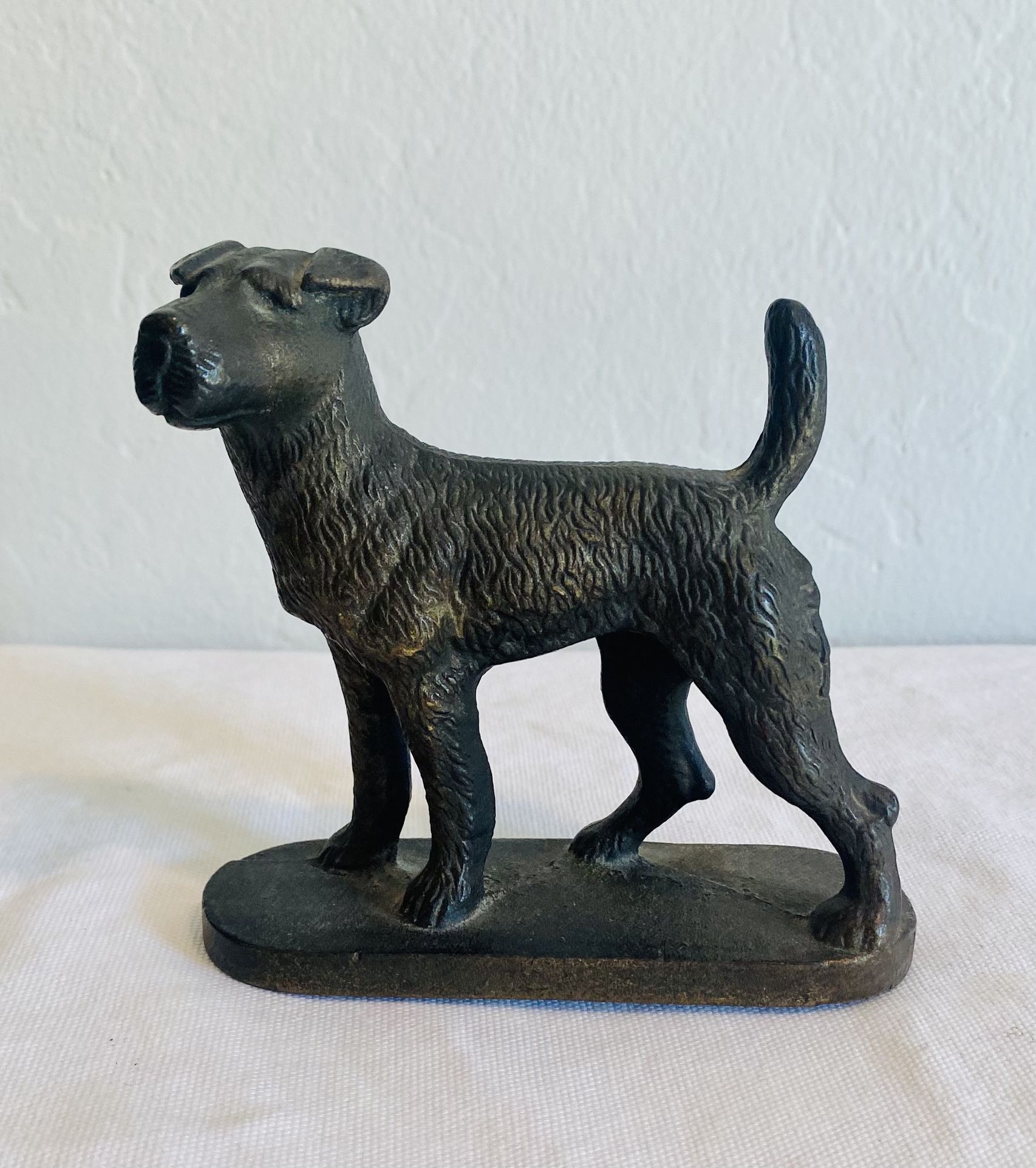 Amazing Antique Cast-Iron Fox Terrier - Great Quality and Details 5"