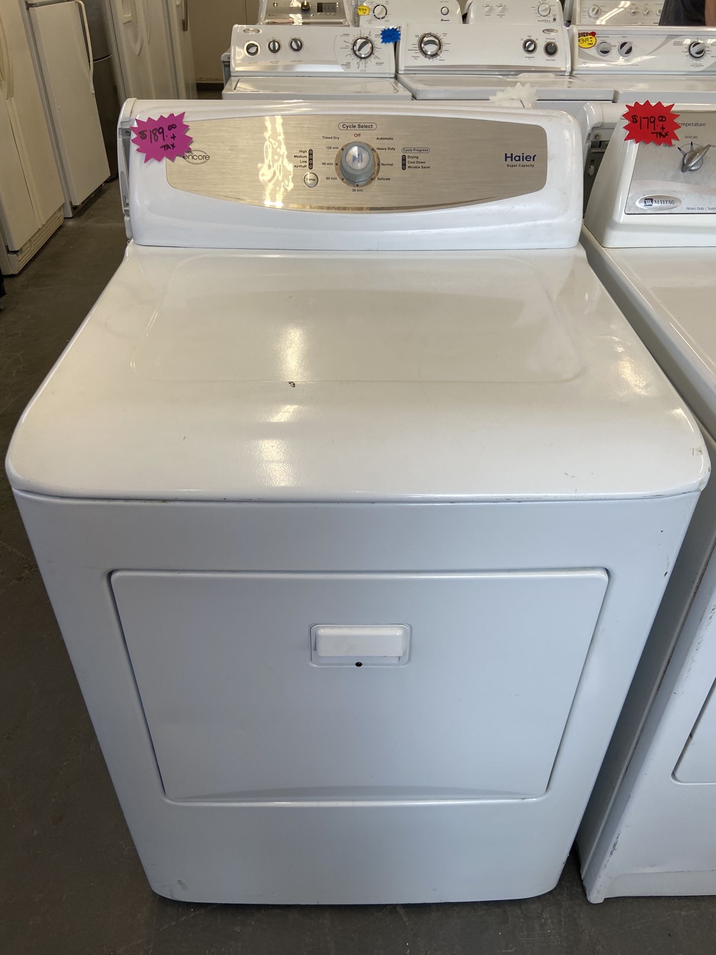 HAIER LARGE CAPACITY DRYER