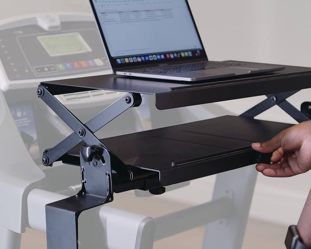 Stable & Secure WALK-i-TASK Treadmill Desk Attachment, Adjustable Laptop Holder & Tray