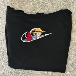 Monkey D. Luffy Hoodie One Piece Anime Embroidered Streetwear Pullover