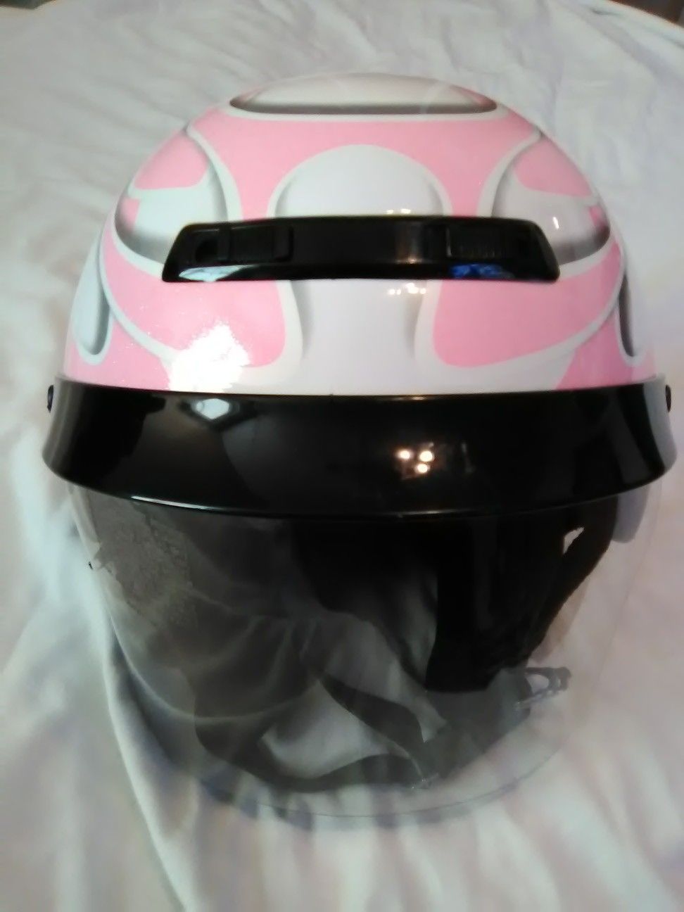 Woman's Pink Motorcycle Scooter Helmet Z1R ZRP-2 Sz Large DOT Approved