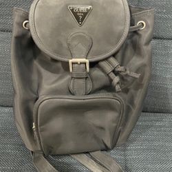 Guess - Black Backpack Purse 