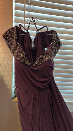 Plum Beaded Formal Gown - size 18