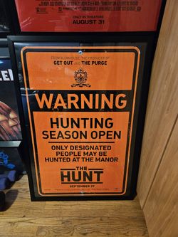 Original THE HUNT NM/DS 27 X 40 Poster