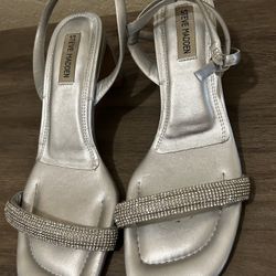 9.5 Steve Madden Silver Dress Sandals